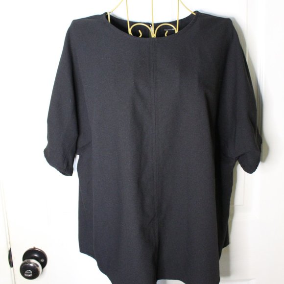 Who What Wear Women's Black Short Sleeve Blouse-Stretch- Classic - Picture 1 of 10